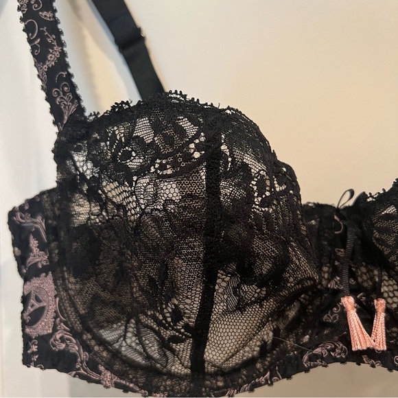 Aubade Paris Black Lace Bra, 34D - Picture 3 of 8
